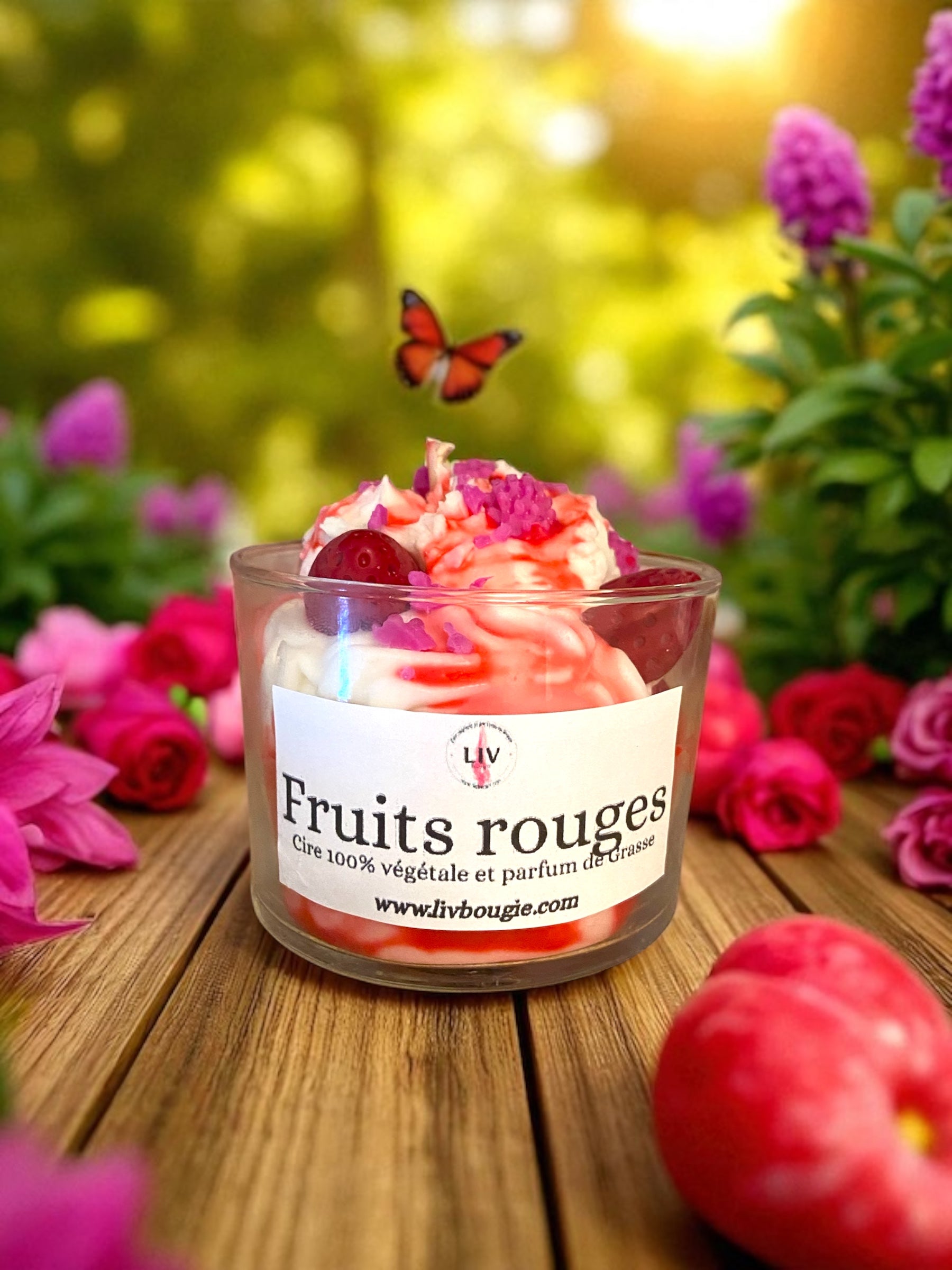 Bougie gourmande ~ Parfum Fruits rouges