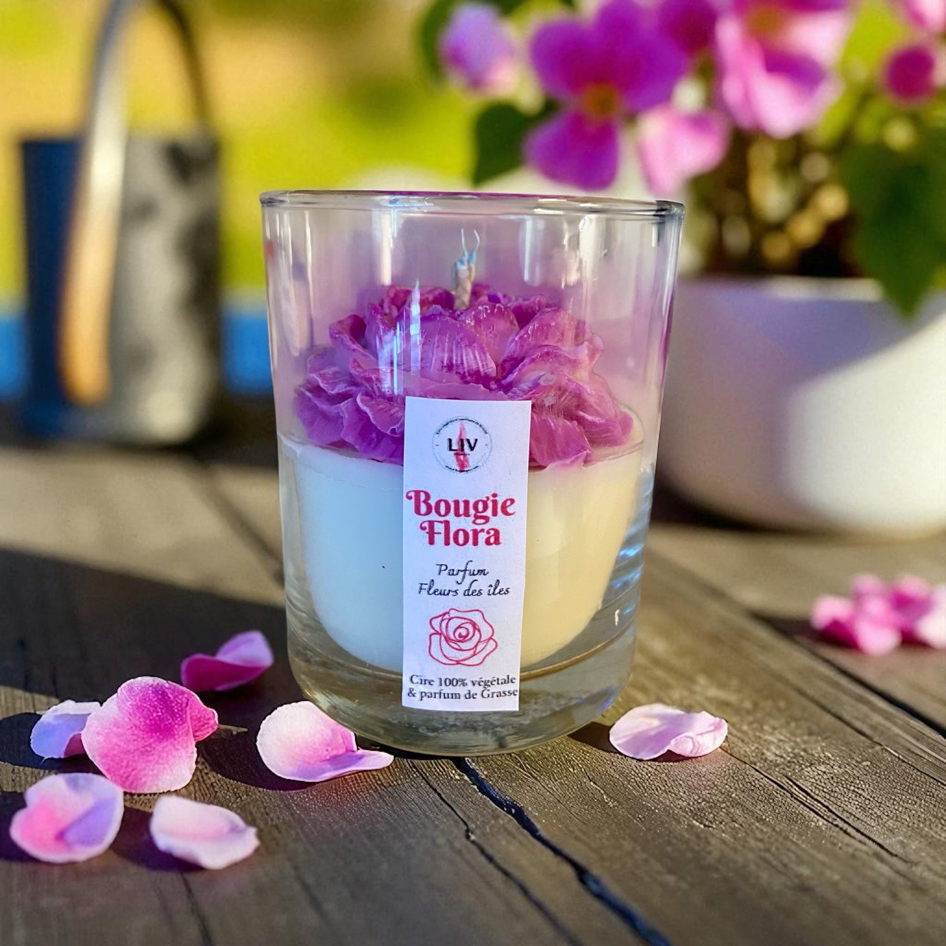 Bougie Flora ~ Parfum Fleurs des îles