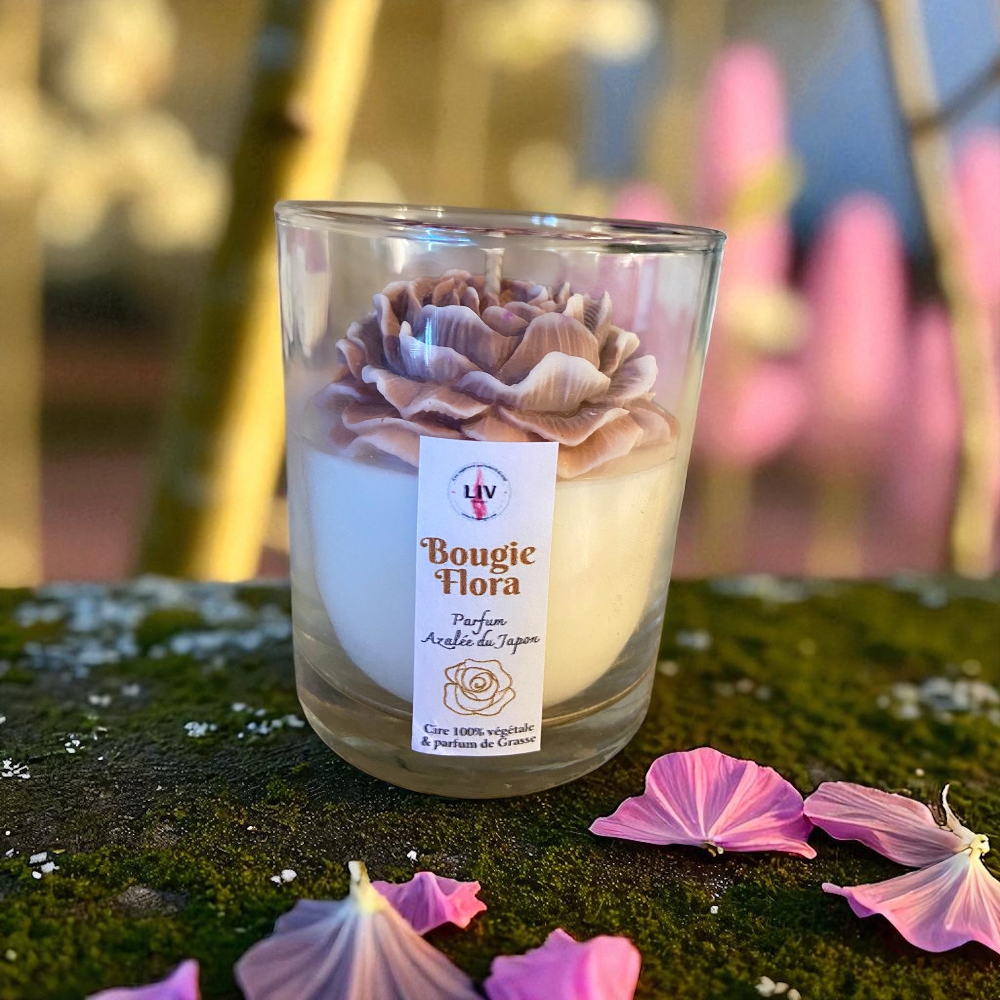 Bougie Flora ~ Parfum Azalée du Japon
