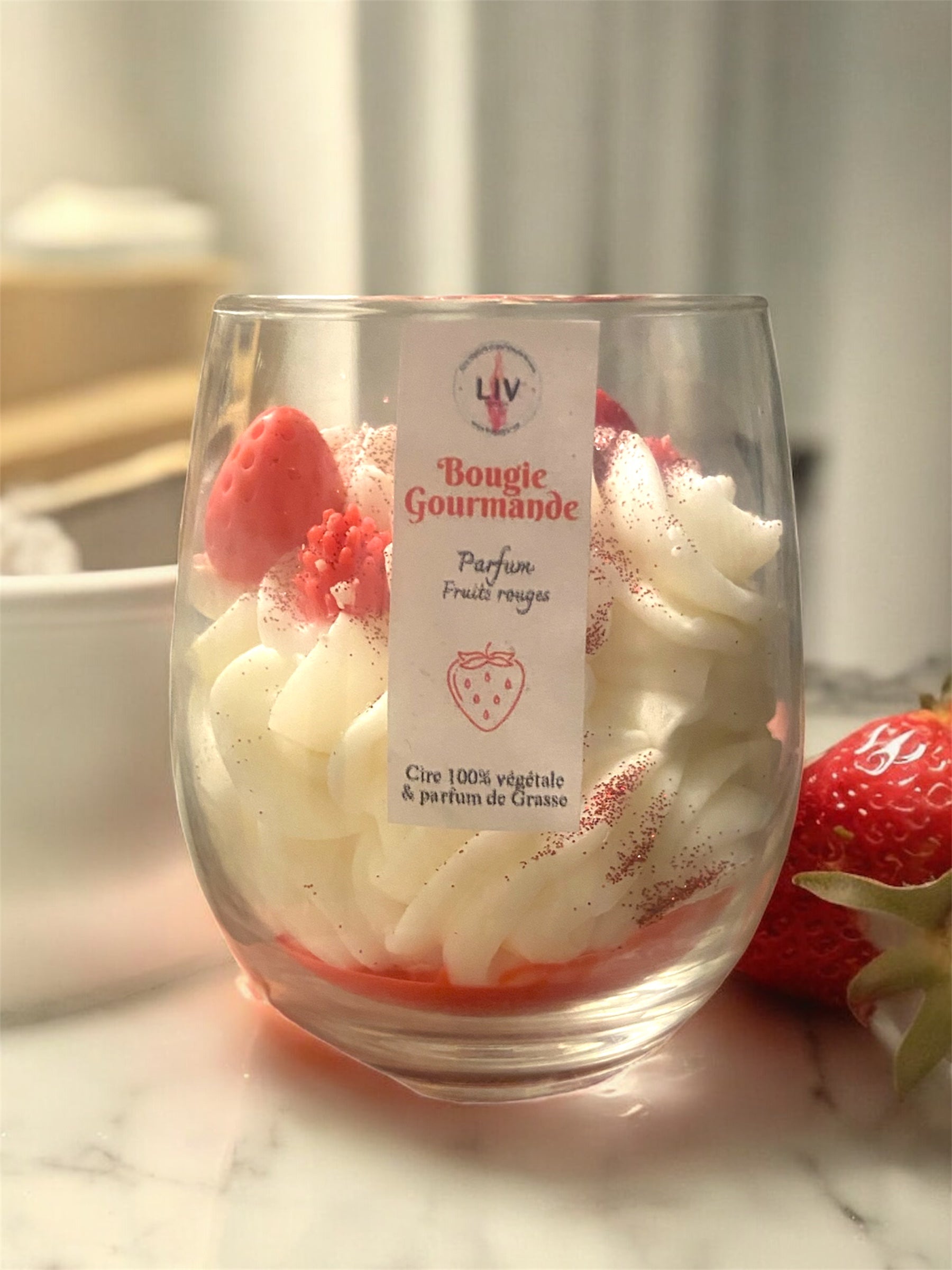 Bougie gourmande ~ Parfum Fruits rouges