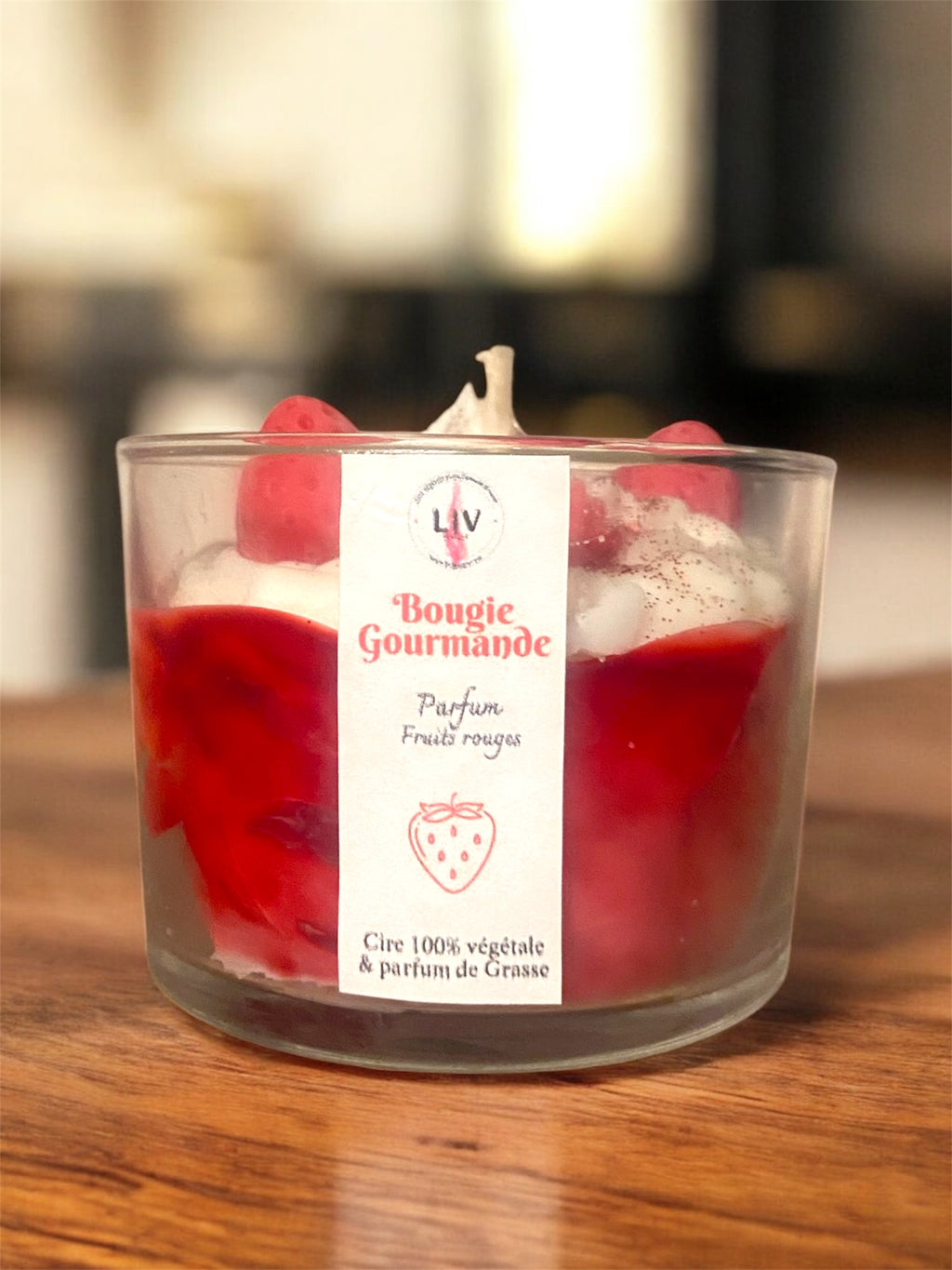 Bougie gourmande ~ Parfum Fruits rouges